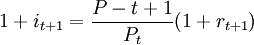 1+i_{t+1}=\frac{Pt+1}}{P_t}(1+r_{t+1})