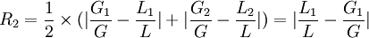 R_2=\frac{1}{2}\times(|\frac{G_1}{G}-\frac{L_1}{L}|+|\frac{G_2}{G}-\frac{L_2}{L}|)=|\frac{L_1}{L}-\frac{G_1}{G}|