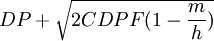 DP+\sqrt{2CDPF(1-\frac{m}{h})}