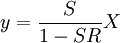 y=\frac{S}{1-SR}X