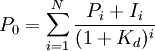 P_0=\sum^{N}_{i=1}\frac{P_i+I_i}{(1+K_d)^i}