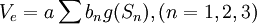 V_e=a \sum b_ng(S_n),(n =1,2,3)