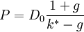 P=D_0\frac{1+g}{k^*-g}