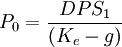 P_0=\frac{DPS_1}{(K_e-g)}