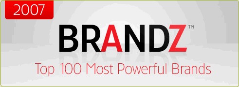 2007BRANDZȫ߼ֵƷưǿа,2007 BRANDZ Top 100 Most Powerful Brands